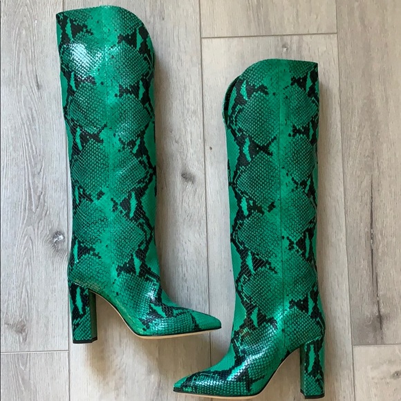 Paris Texas Shoes - SOLD! Paris Texas Python Embossed Knee High Boots